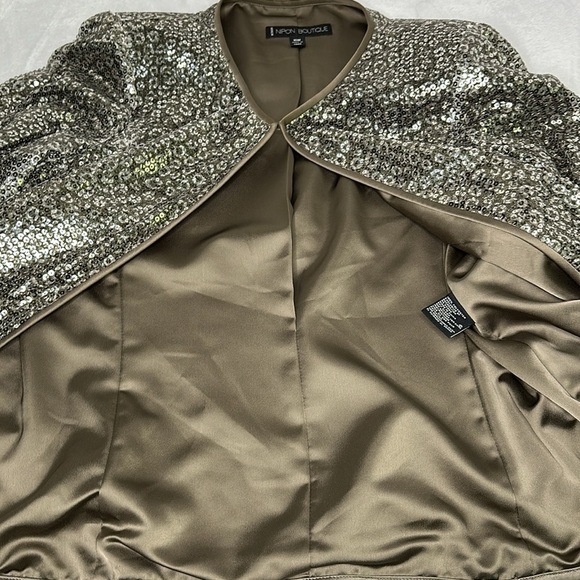 Nipon Boutique Women’s Sequined Open Jacket 16W - Picture 11 of 13
